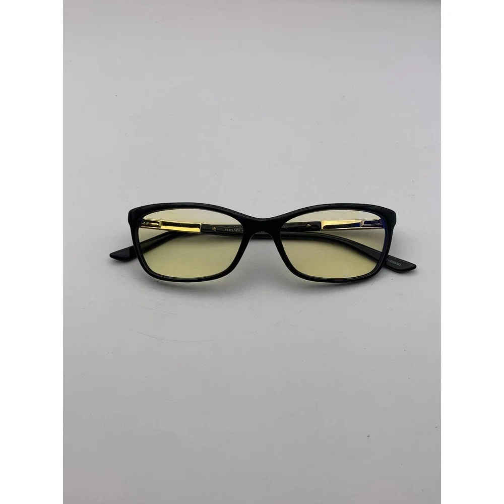 Versace Eyeglasses MOD. 3186 GB1 52-16-140 Black Cat Eye Full Rim Frame Womens